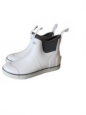 Huk Rouge Wave Deck Boots - White Women's Size 8